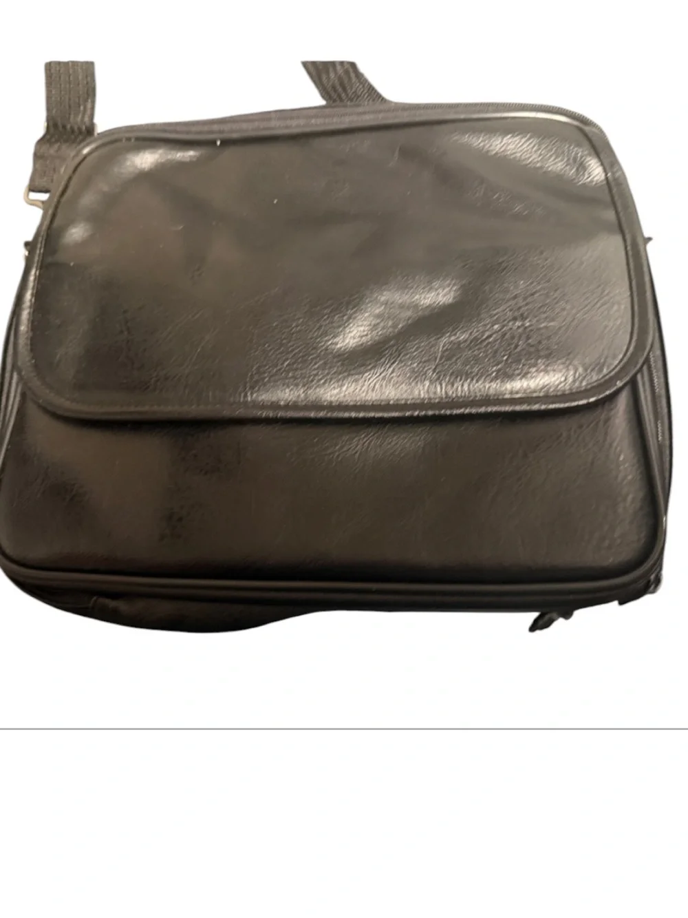 Men's Black Leather Crossbody Bag
